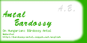antal bardossy business card